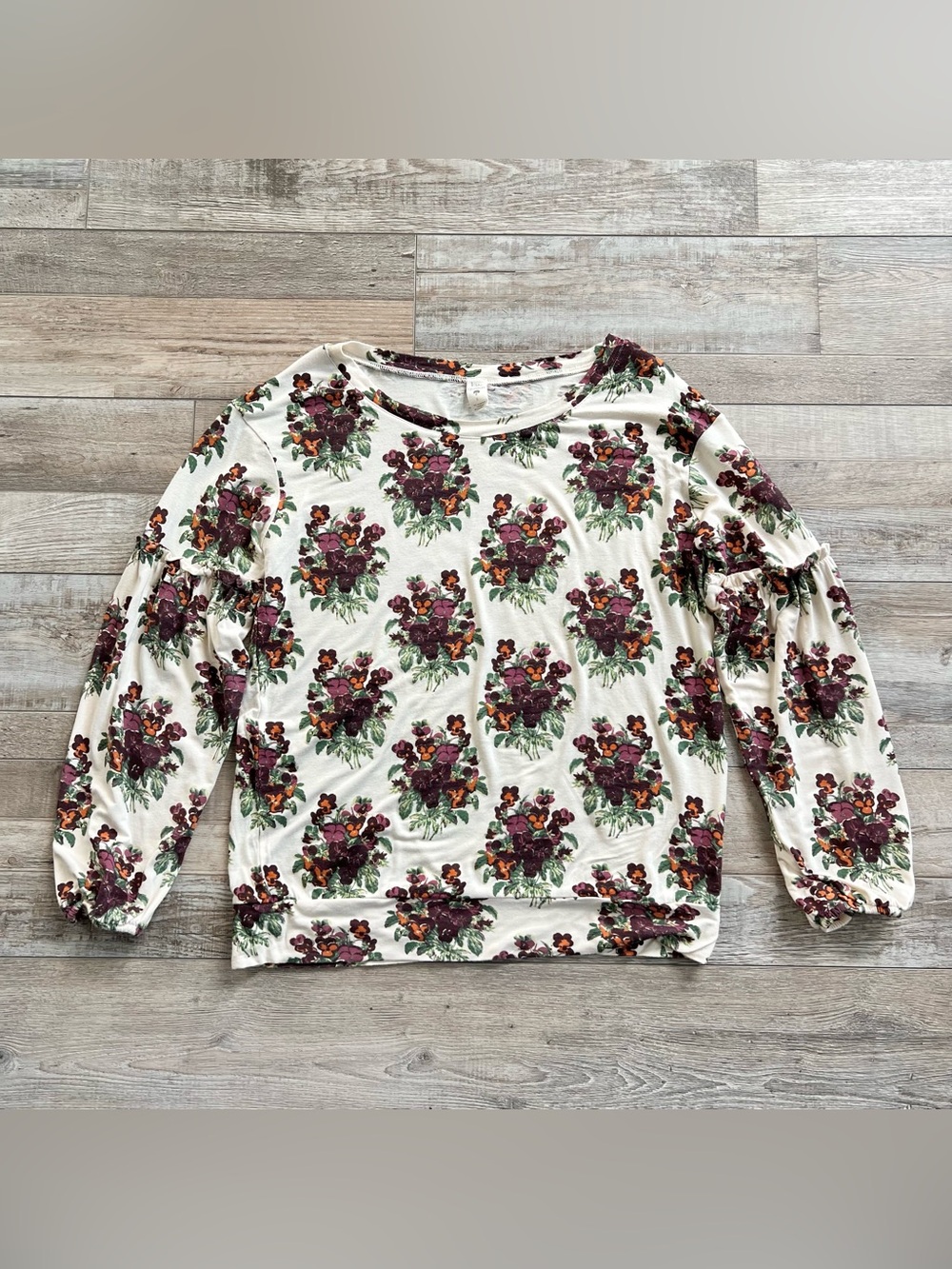 Kate Quinn Women’s Bamboo Long Bubble Sleeve Top Size Small